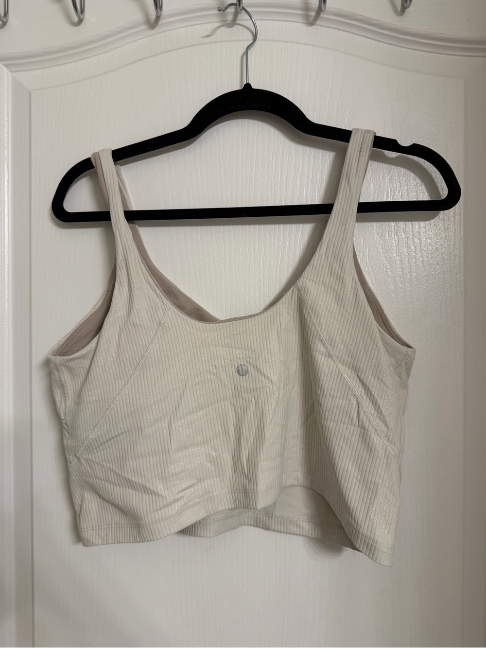 lululemon athletica Ribbed Scoop Crop Tank - Light Cream